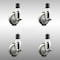 Service Caster 4 Inch 316SS Gray Poly Swivel 1-3/4 Inch Expanding Stem Caster Set Brake SCC SCC-SS316EX20S414-PPUB-TLB-134-4 - alternate 1